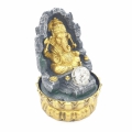 Groothandel - Meditatie Led Verlichting Ganesha in Muur Goud Fontein Klein