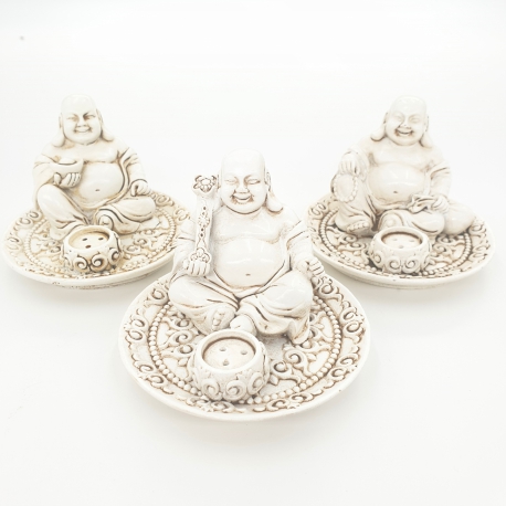 Happy Boeddha set van 3 wierookhouders