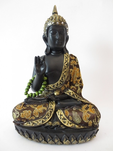 Thaise Boeddha met ketting goud/zwart