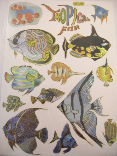 Stickers Tropical Fish 1 vel