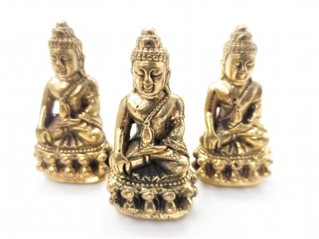 Groothandel - Bronzen Boeddha met vaas set van 3