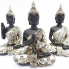 Groothandel Boeddha Beelden > Boeddha Zilver/Zwart Groothandel