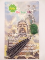 boedddhahoofd sleutelhanger groen