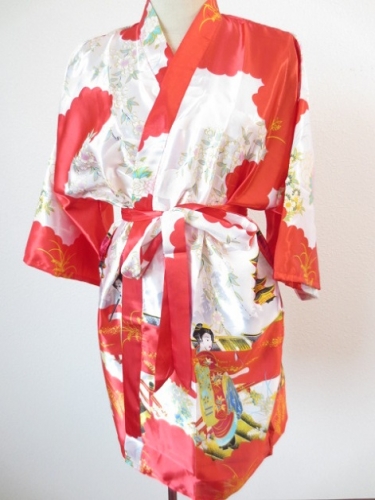 Japanse kimono Kort rood