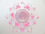 Kristal lotus roze groot