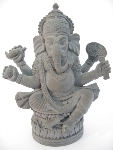 Ganesha met rat klein hematiet 