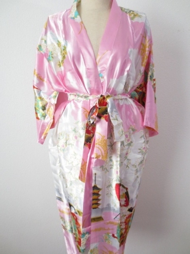 Japanse kimono Lang licht roze