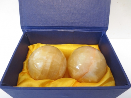 Groothandel Meridiaankogels Marmeren Geel Glans 5 cm 