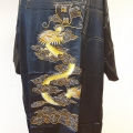 Groothandel - Lange Kimono Dragon Luxe zwart