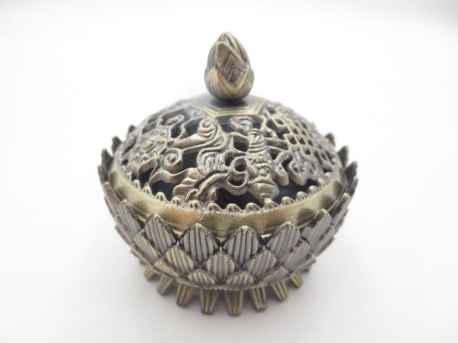 Groothandel Tibetaanse Lotus Wierook (korrel) Brander Messing Klein Bronzen 