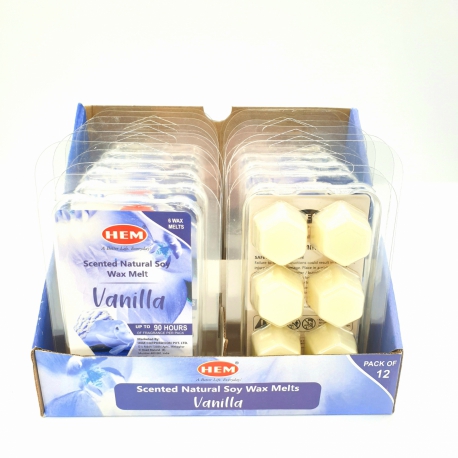 Groothandel - HEM Scented Natural Soy Wax Melt - Vanilla (6st)