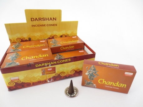 Darshan wierook kegeltjes Chandan