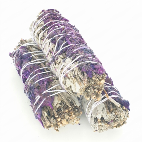 Groothandel - Witte Salie & Paarse Lavendel Smudge 12cm (3 x 30-35 gram) 