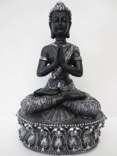 Groothandel - Tibetaans Boeddha (zwart/zilver)