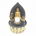 Groothandel - Meditatie Led Verlichting Boeddha in Muur Goud Fontein Klein