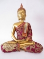 Thaise Boeddha mediterend goud/rood