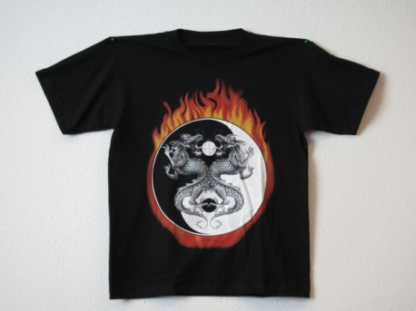 T-shirt Draken in Yin Yang