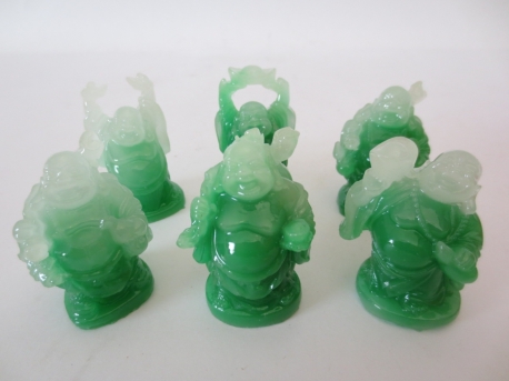 Groothandel - 5cm Boeddha Set Jade staand 6 stuks