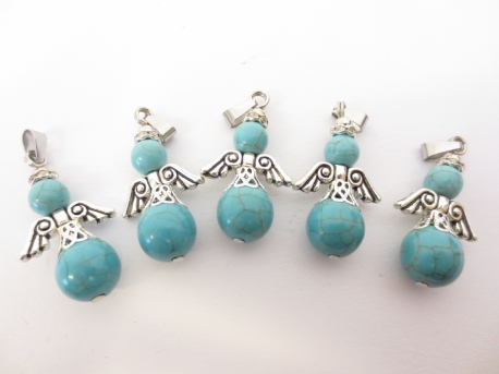 Engel edelsteen pendant set (5st) - turquoise