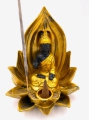 Lotus Tibetaanse Boeddha wierook houder goud