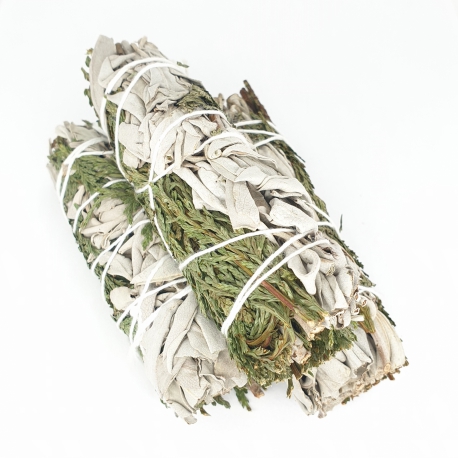 Groothandel - Witte Salie & Cedar Smudge 12cm (3 x 20-25 gram) 