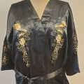 Groothandel - Lange Kimono Dragon Luxe zwart