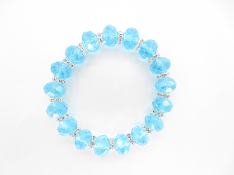 Kristal armband met diamant blauw