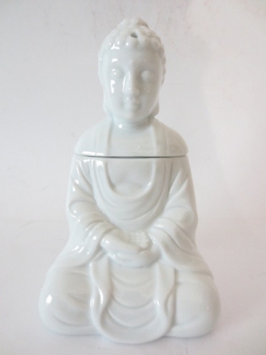 Witte meditatie Boeddha oliebrander luxe