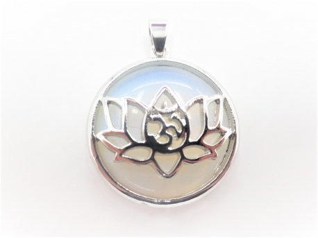 Edelsteen Lotus Pendant - Opalite