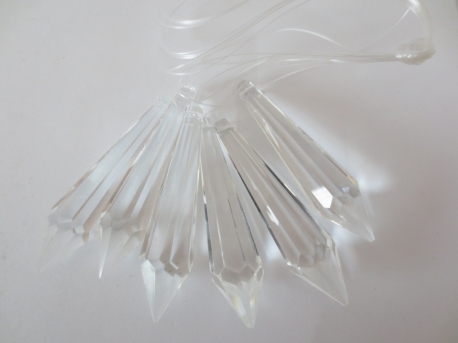 Kristallen hanger pijl groot (6 stuks)