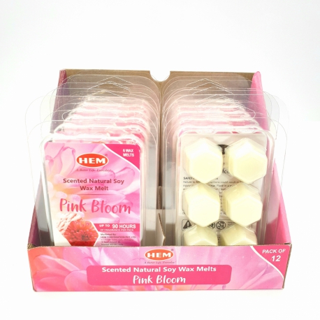 Groothandel - HEM Scented Natural Soy Wax Melt - Pink Bloom (6st)