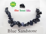 Dunne steen armband Blue Sandstone (12 stuks)