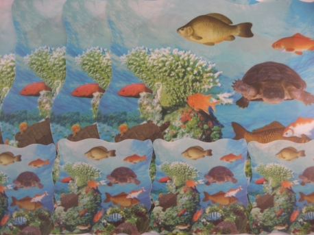 Placemat met onderzetters Vissen