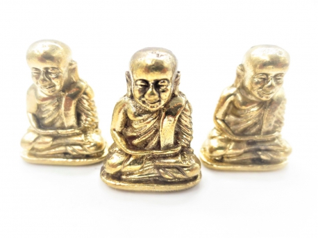 Groothandel - Bronzen dikbuik Boeddha II set van 3