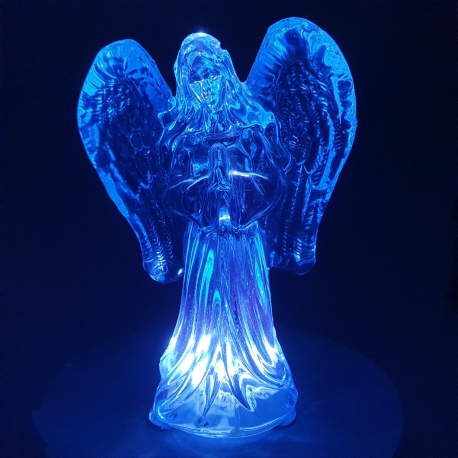 Groothandel - Kristallen beeld engel biddend blauw