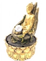 Meditatie Led Verlichting Gouden Boeddha op hand fontein Groot