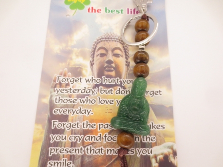 Boedddha sleutelhanger groen