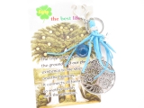 Tree of Life sleutelhanger met blauwe bol