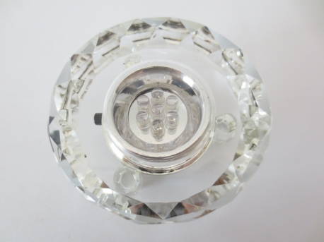 Kristal laser lamp rond met adapter