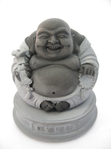 Groothandel - Mi-Lo-Fo (Maitreya) Hematiet zittend op altaar met Ruyi