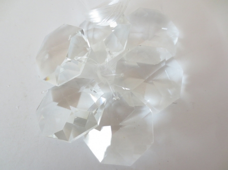 Kristallen hanger achthoek (6stuks)