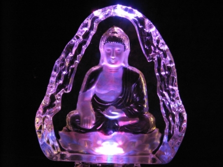 Kristal plaat meditatie Boedha groot