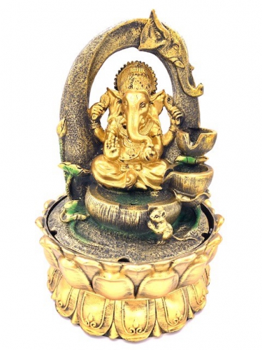 Meditatie Led Verlichting Gouden Ganesh fontein Groot 