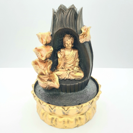 Groothandel - Meditatie Led Verlichting Boeddha in Lotus Fontein Klein