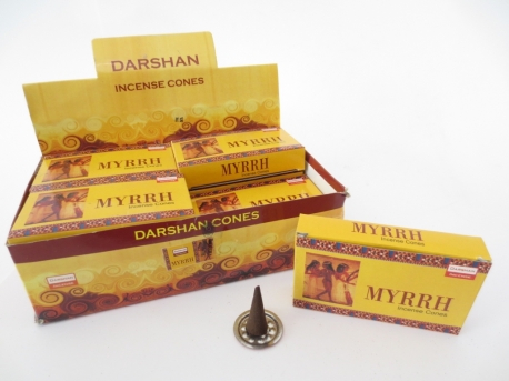 Darshan wierook kegeltjes Myrrh