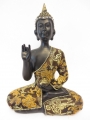 Thaise Boeddha met potje goud/zwart