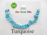 Dunne steen armband Turquoise (12 stuks)
