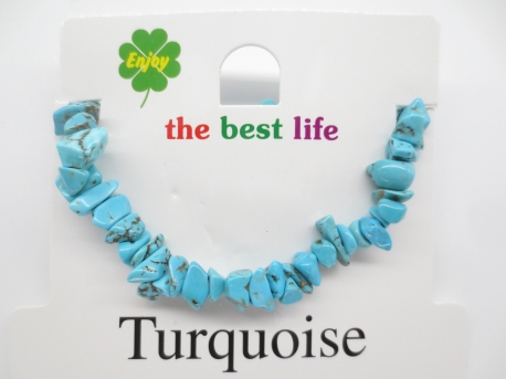 Dunne steen armband Turquoise (12 stuks)