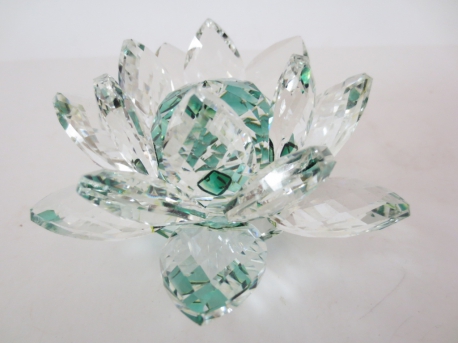 Kristal lotus groen groot