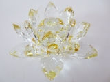Kristal lotus geel groot